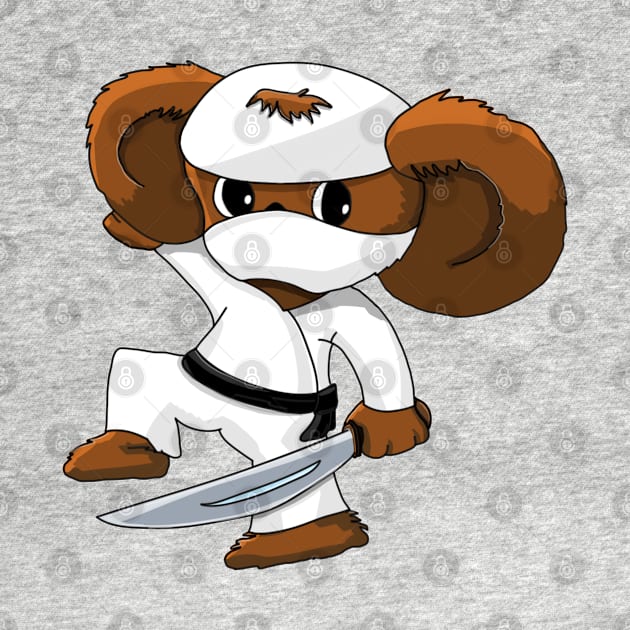 Cute and Adorable Big Ears Sword Ninja Cheburashka by Normo Apparel